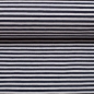 Preview: Jersey Streifen - 3 mm - Weiß/Dunkelblau